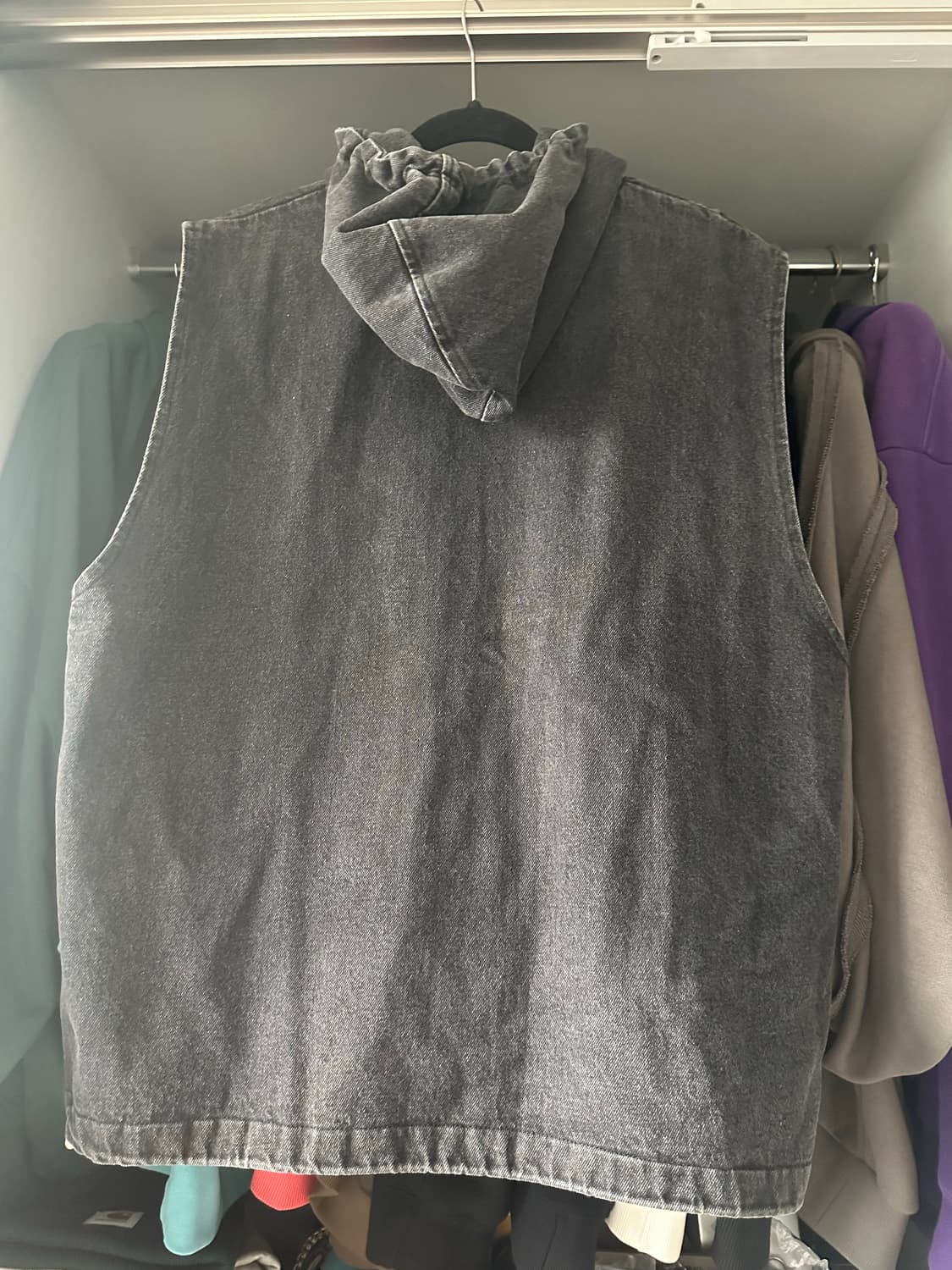 데님 후드 베스트  상품이미지2