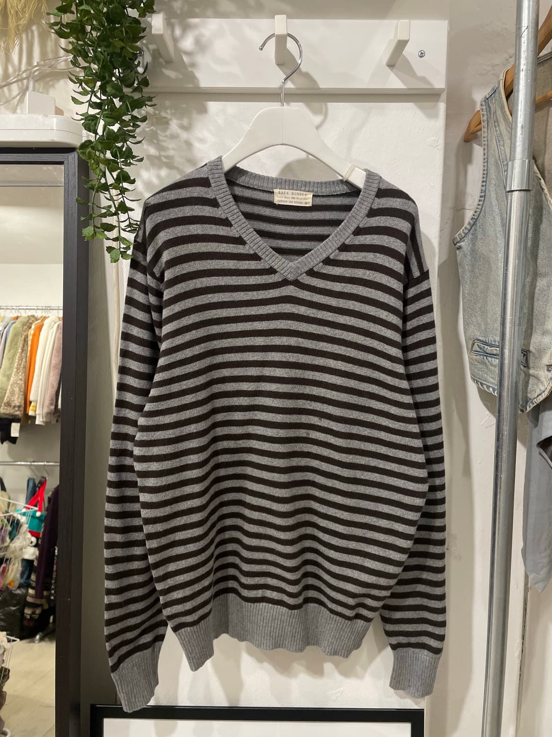 Back number brown stripe knit  상품이미지7