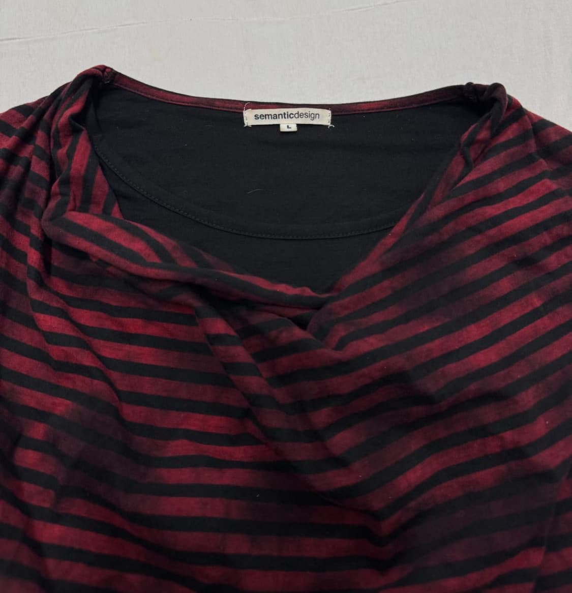Semantic design draping bleached cut sew 상품이미지3