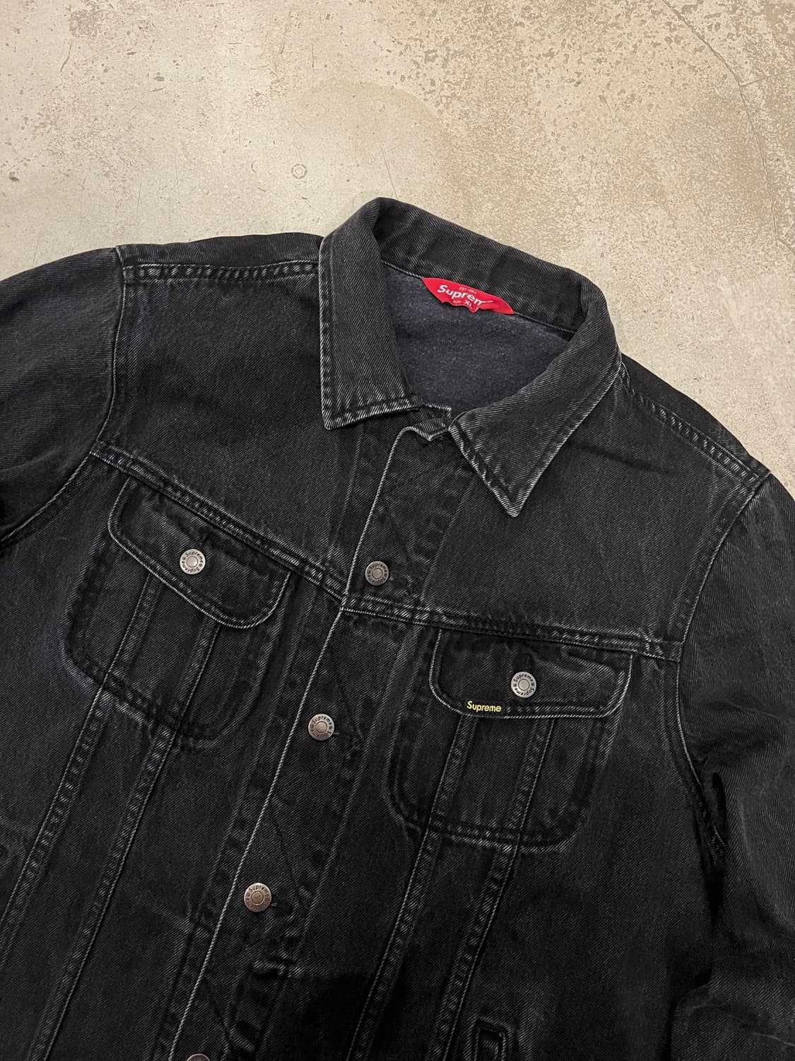 Supreme 16ss 데님 트러커 블랙 XL 상품이미지4
