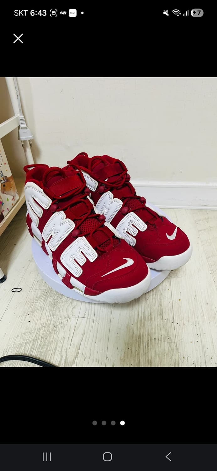  나이키 × 슈프림 에어모어 업템포 상품이미지4