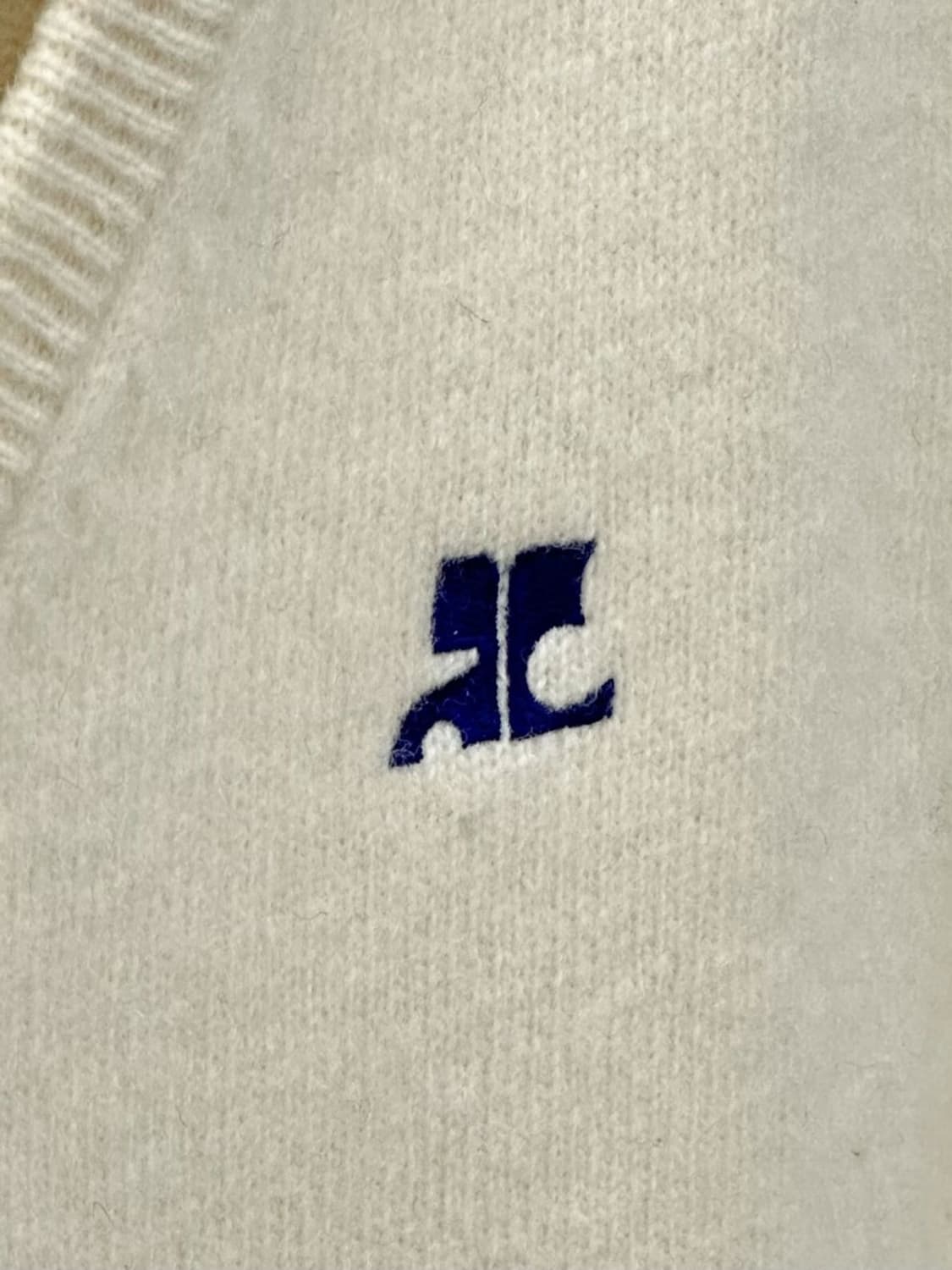 courreges / 꾸레쥬 아이보리 니트 베스트 상품이미지3