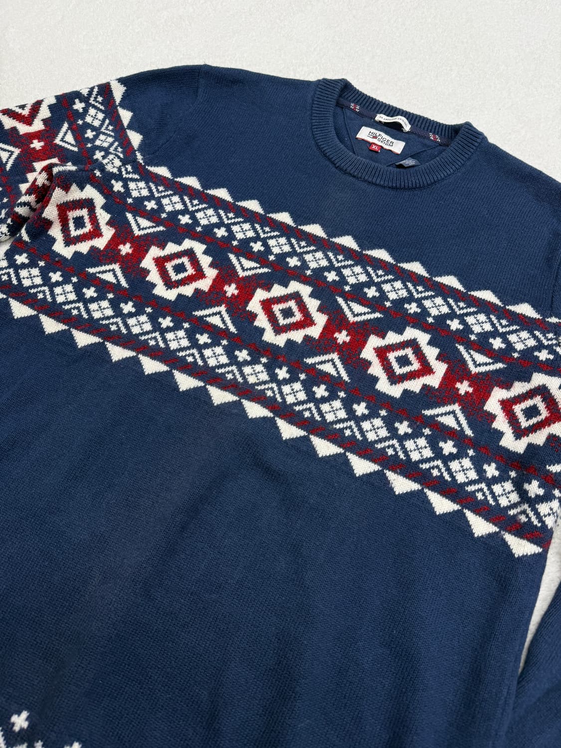 타미힐피거 패턴 니트 XL 상품이미지4