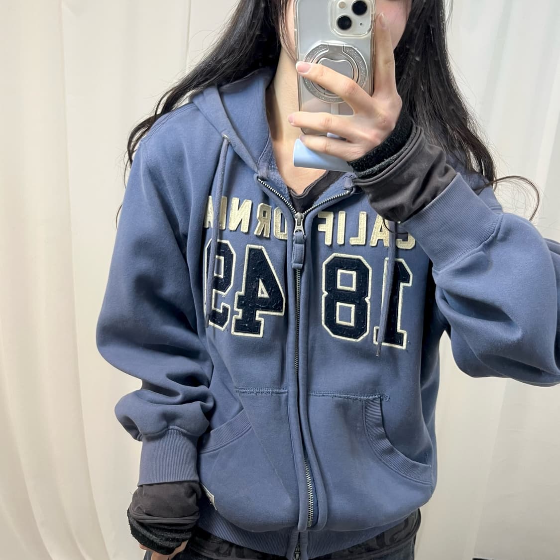 WhoAU Sky Two-Way Hoodie Zip-Up 상품이미지3