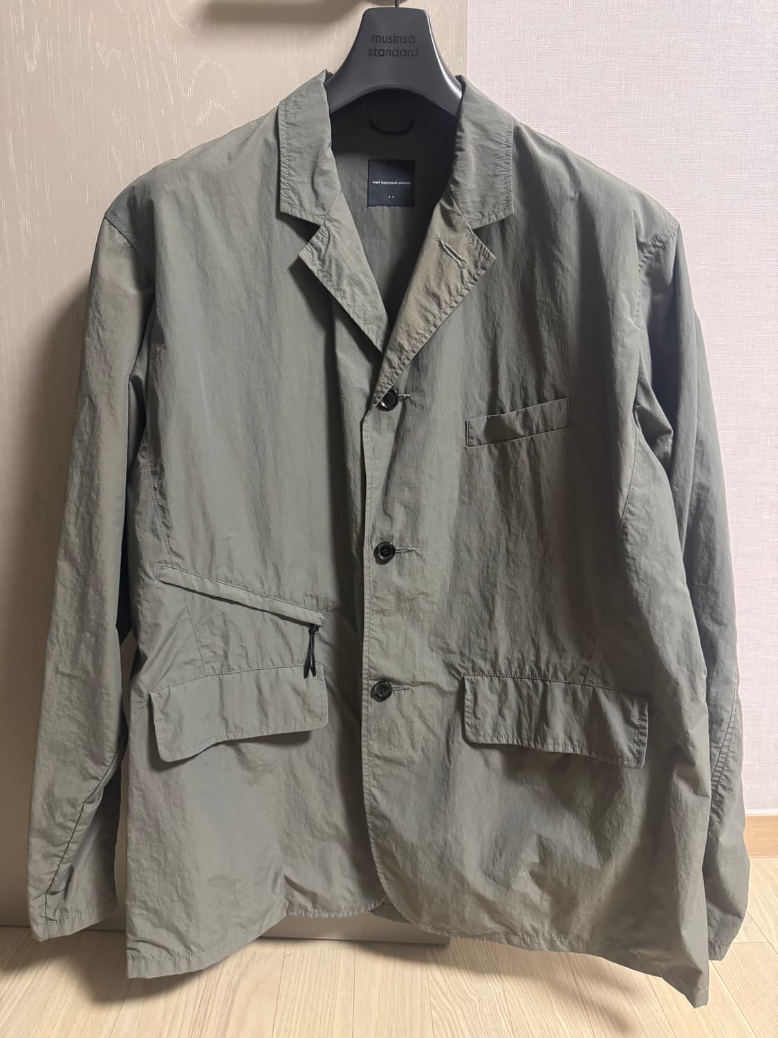 [2]모이프 유니폼 자켓 세이지 그레이 상품이미지1