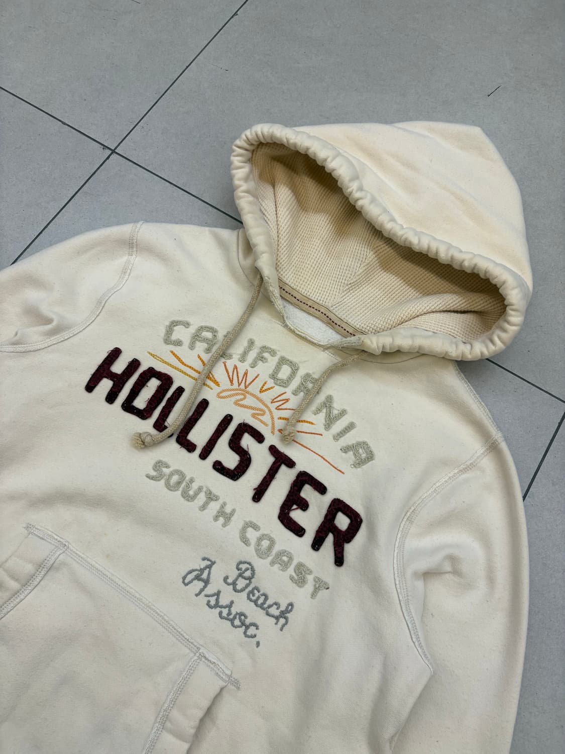 홀리스터 아이보리 후드티 상품이미지4