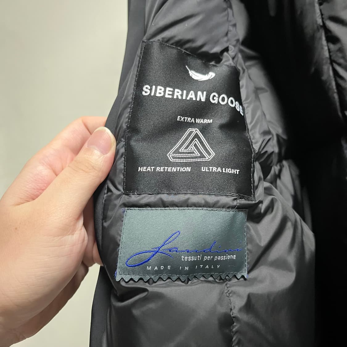 정품 48) 솔리드 옴므 시베리아 구스 이중 지퍼 롱패딩 상품이미지5