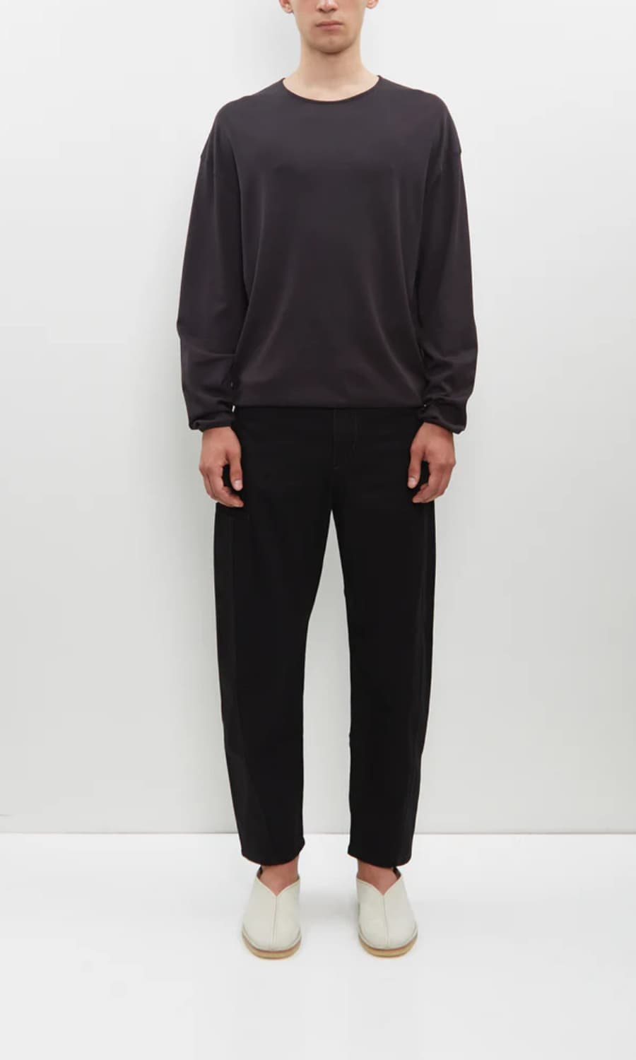 (M) 르메르 Lemaire LS RELAXED TEE,Squid Ink 상품이미지4