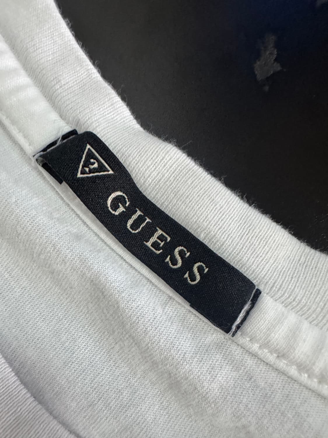 여성 게스 Guess 메탈릭 빅 로고 반팔 티셔츠 S 화이트 상품이미지3