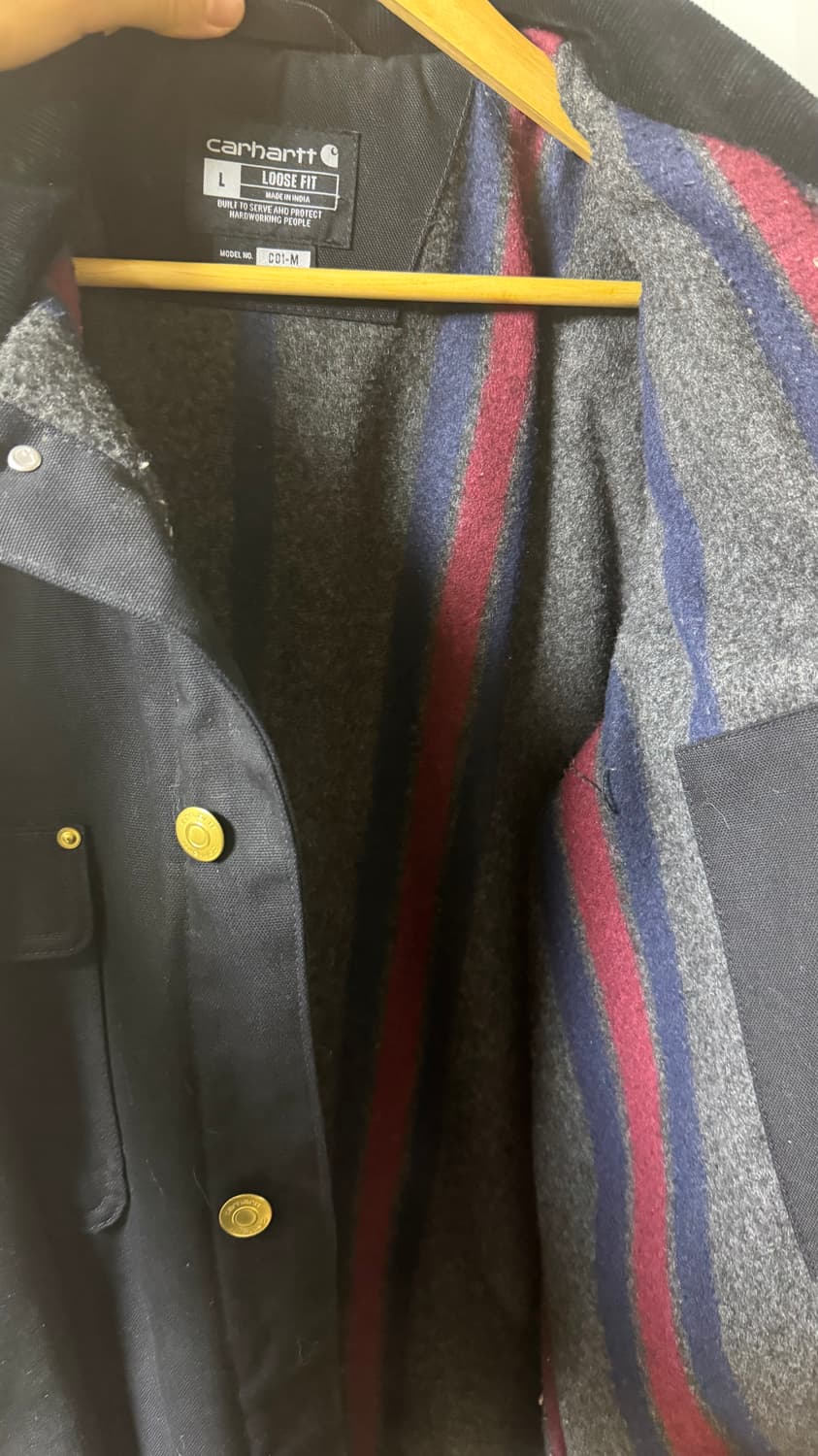 칼하트 초어 코트 블랭킷 Loose Fit L사이즈 상품이미지6