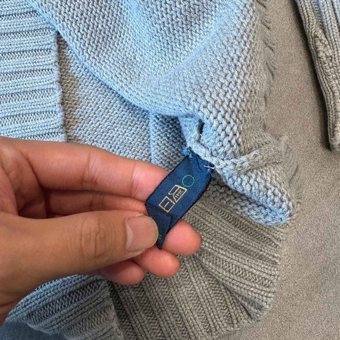 폴로 정품 그레이 해비 코튼 니트  상품이미지6