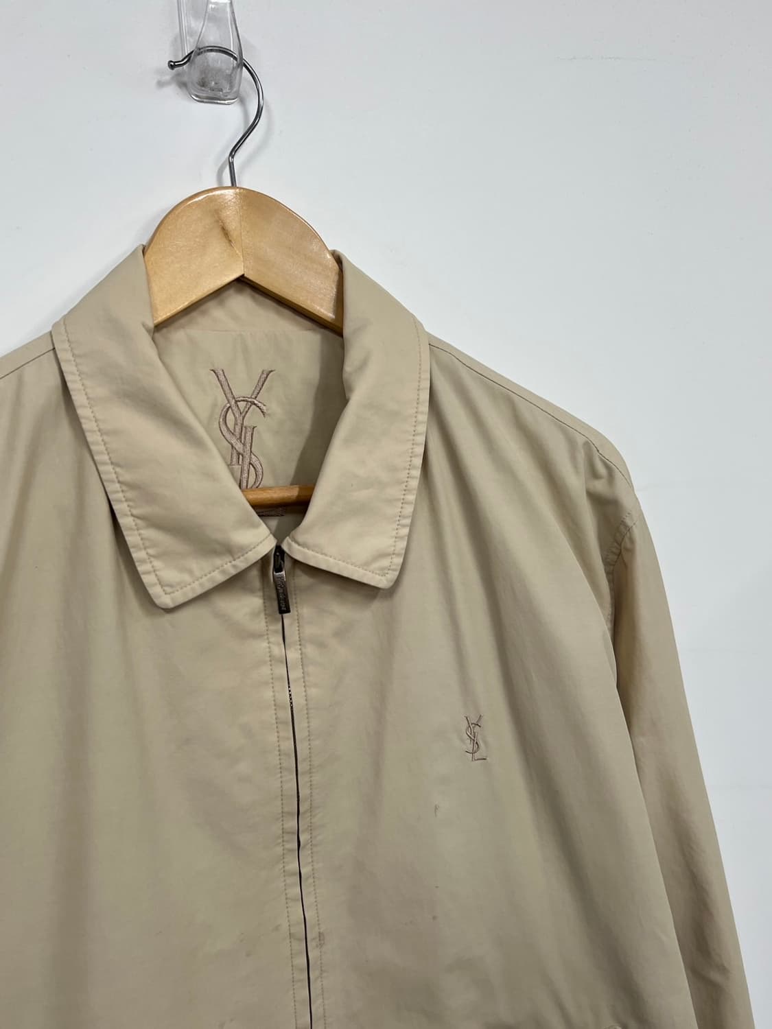 90s YSL 입생로랑 베이지 블루종 자켓 상품이미지2