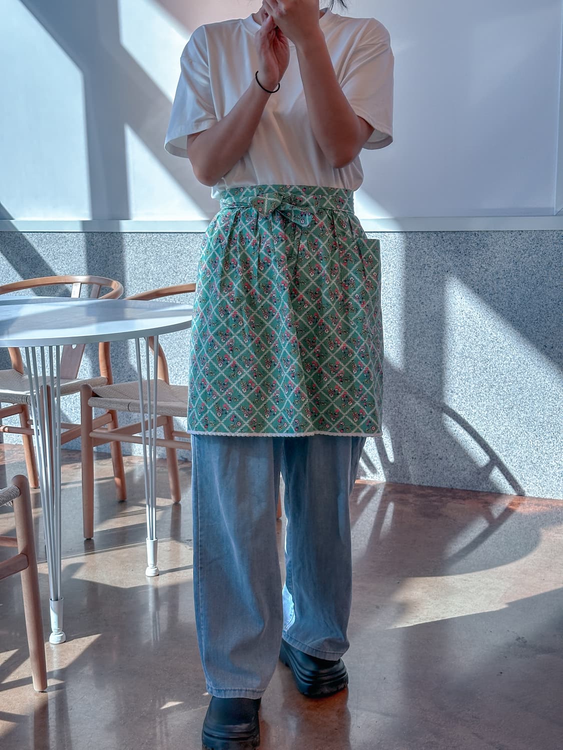 🌼💚빈티지 산딸기 플라워 하프 에이프런🍓🌿 상품이미지2