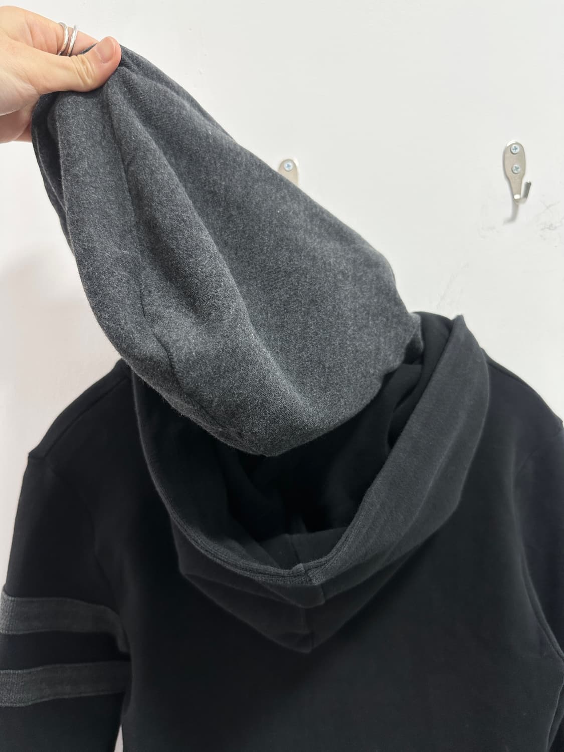 Vintage side stripe slim double hoodie 상품이미지7