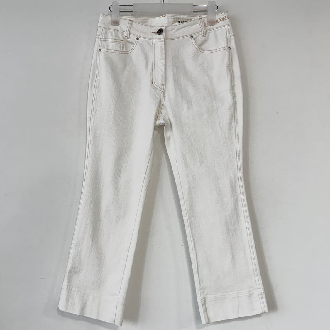 마인 MINE 크롭 화이트 데님 팬츠 상품이미지1
