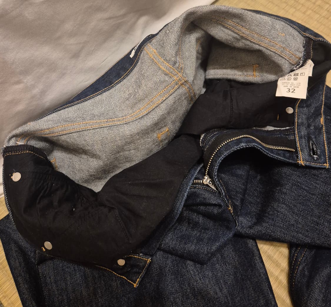 오라리 하드 트위스트 데님 와이드 팬츠 인디고 32 상품이미지6