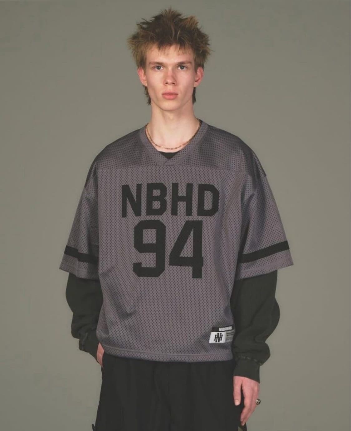 [L] 네이버후드 하키 v-neck 져지 그레이 상품이미지6