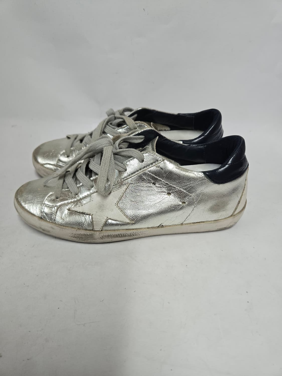 골든구스 GGBD/SSTAR 실버 스니커즈35 225mm 상품이미지3