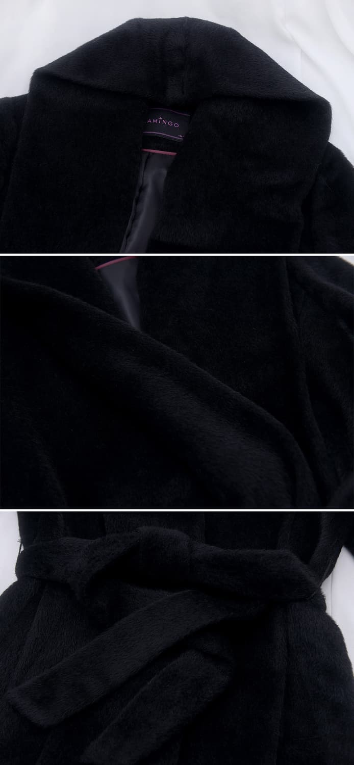 플라밍고 이태리 수리알파카 와이드 숄카라 로브 코트 (M / 55-77) 상품이미지6