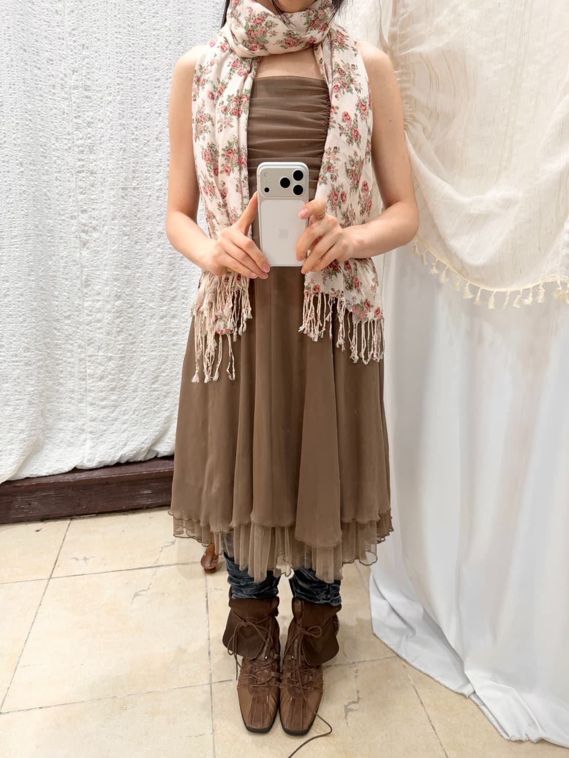 rose pink muffler 상품이미지4