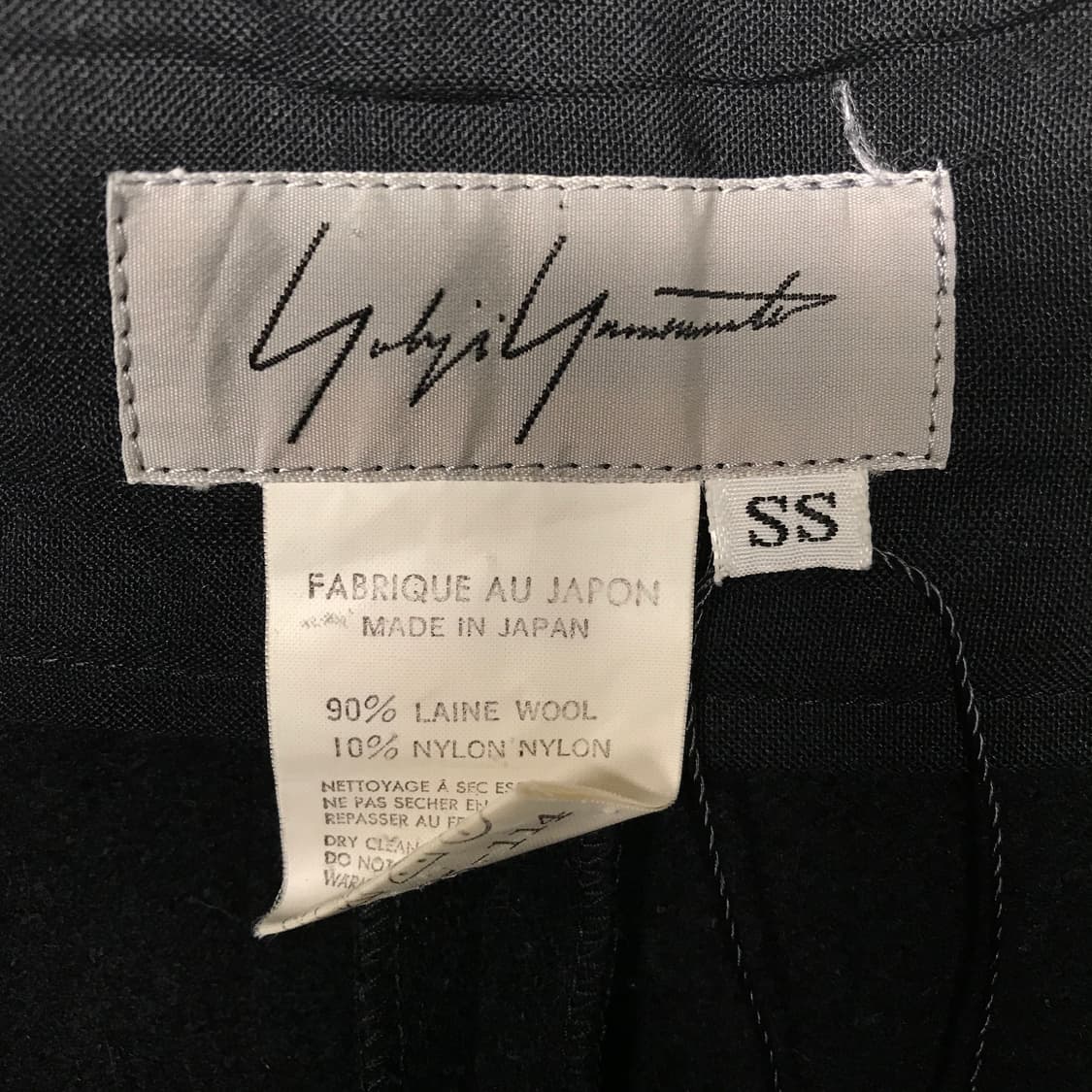 Y's 요지야마모토 울 팬츠 블랙 SS(W) 상품이미지7