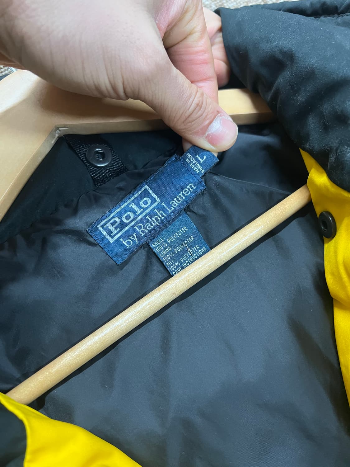 폴로 랄프로렌 옐로우 후드점퍼 L 상품이미지4