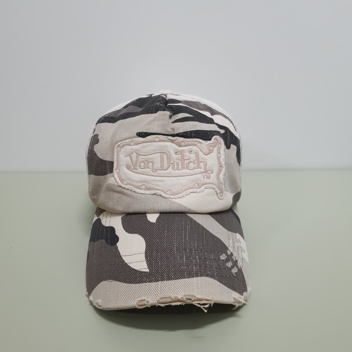 Von dutch 본더치 00s 빈티지 Y2K 카모 트러커 데미지 볼캡 상품이미지2