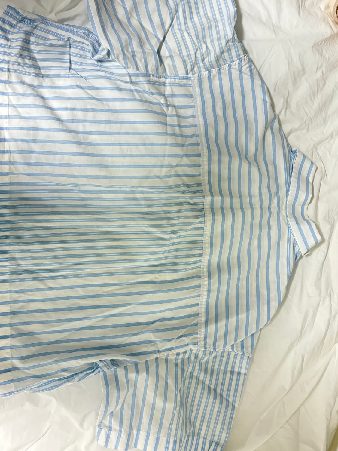 메종키츠네 크롭 스트라이프 셔츠 34 상품이미지5