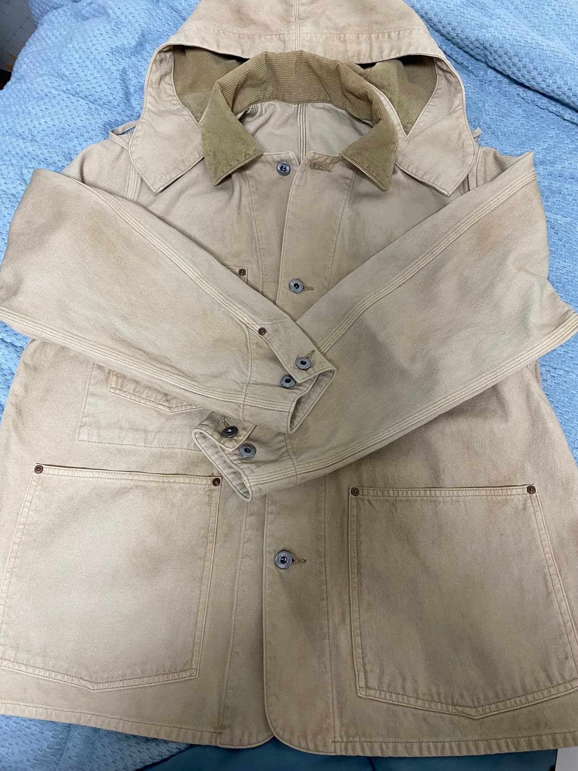 1)아프레쎄 26ss 빈티지 실크 헴프 커버올 자켓 상품이미지1