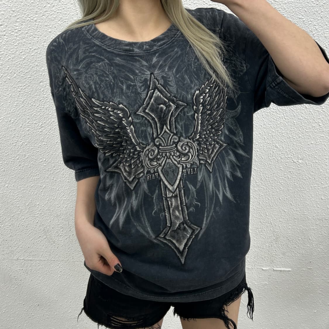 버커루 y2k 프린팅 그레이 L 상품이미지1