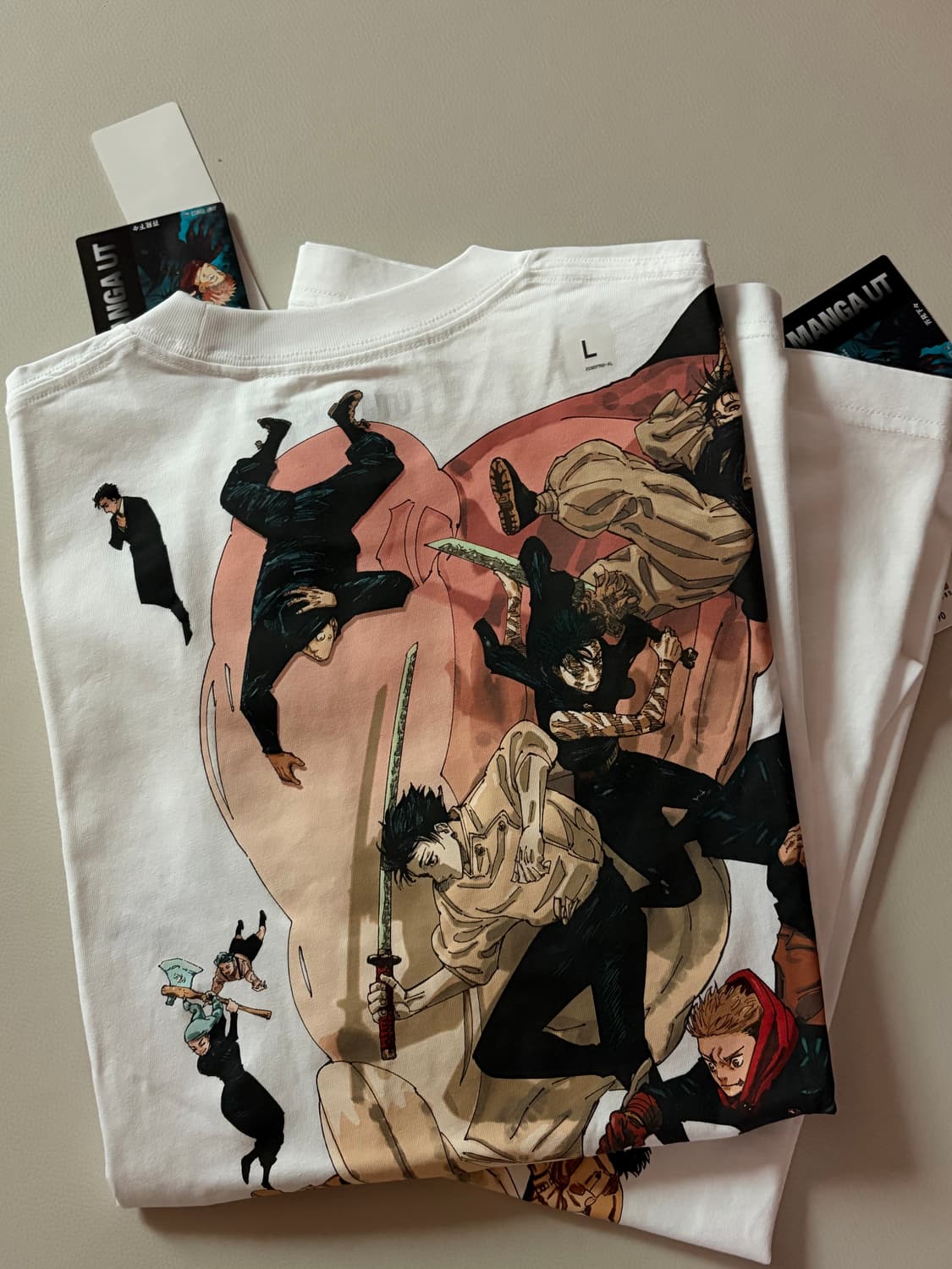 유니클로 UT 슈에이샤 창립 100주년 주술회전 티셔츠 화이트 L 상품이미지1