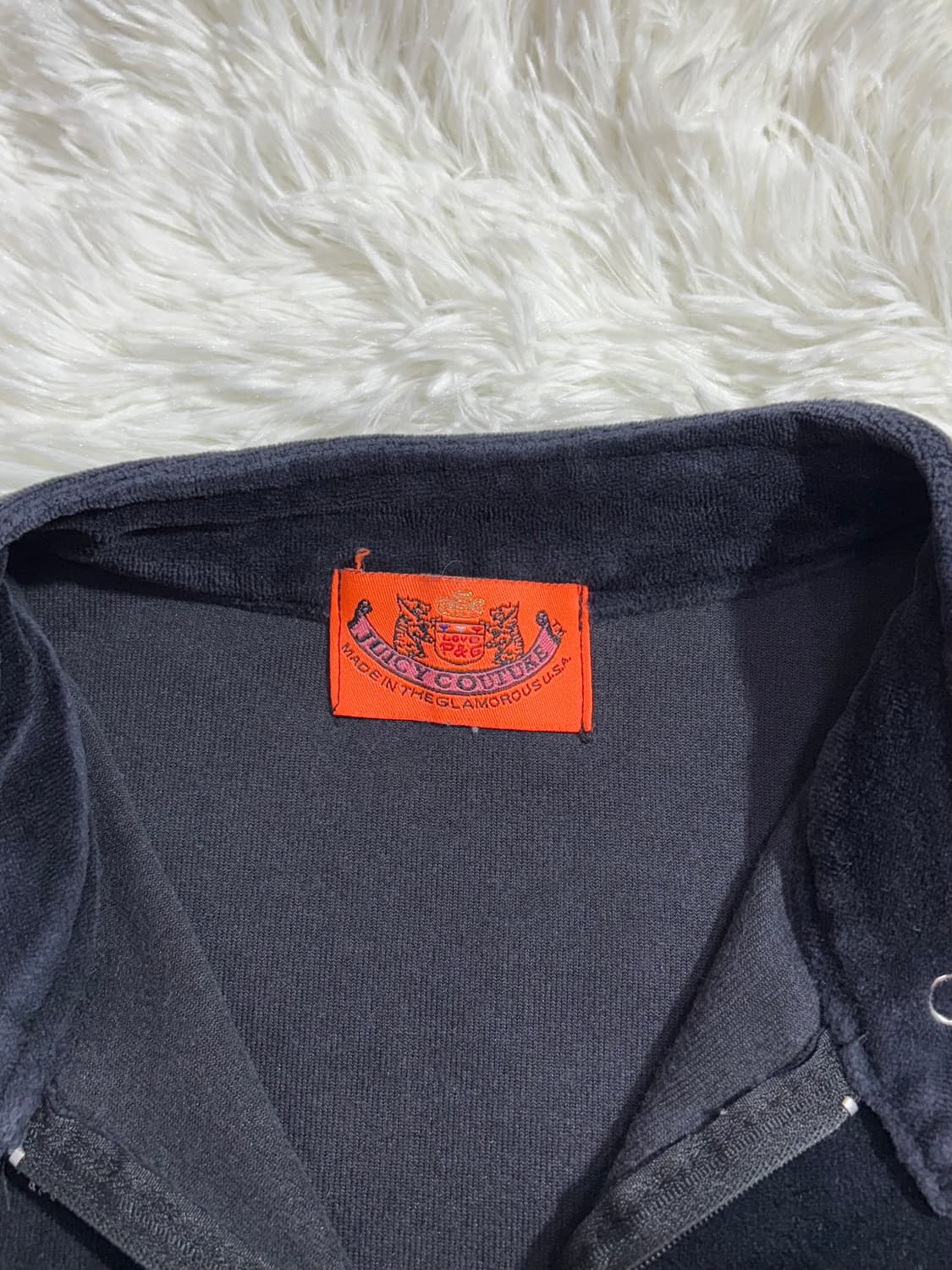 쥬시꾸띄르 블랙 벨벳 집업  상품이미지6