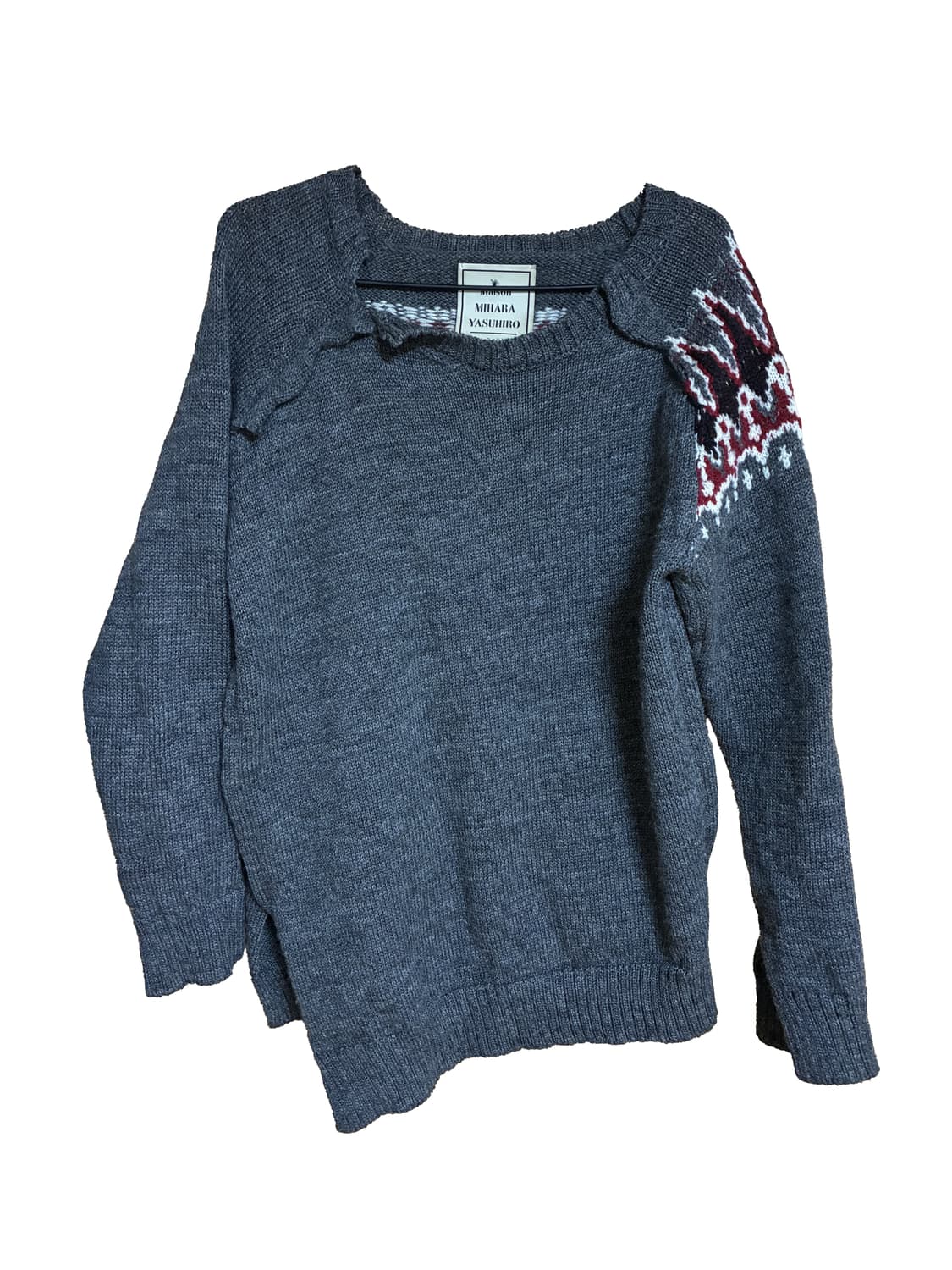 Mihara Yasuhiro)미하라 야스히로 페어아일 노르딕 패턴 니트 상품이미지1