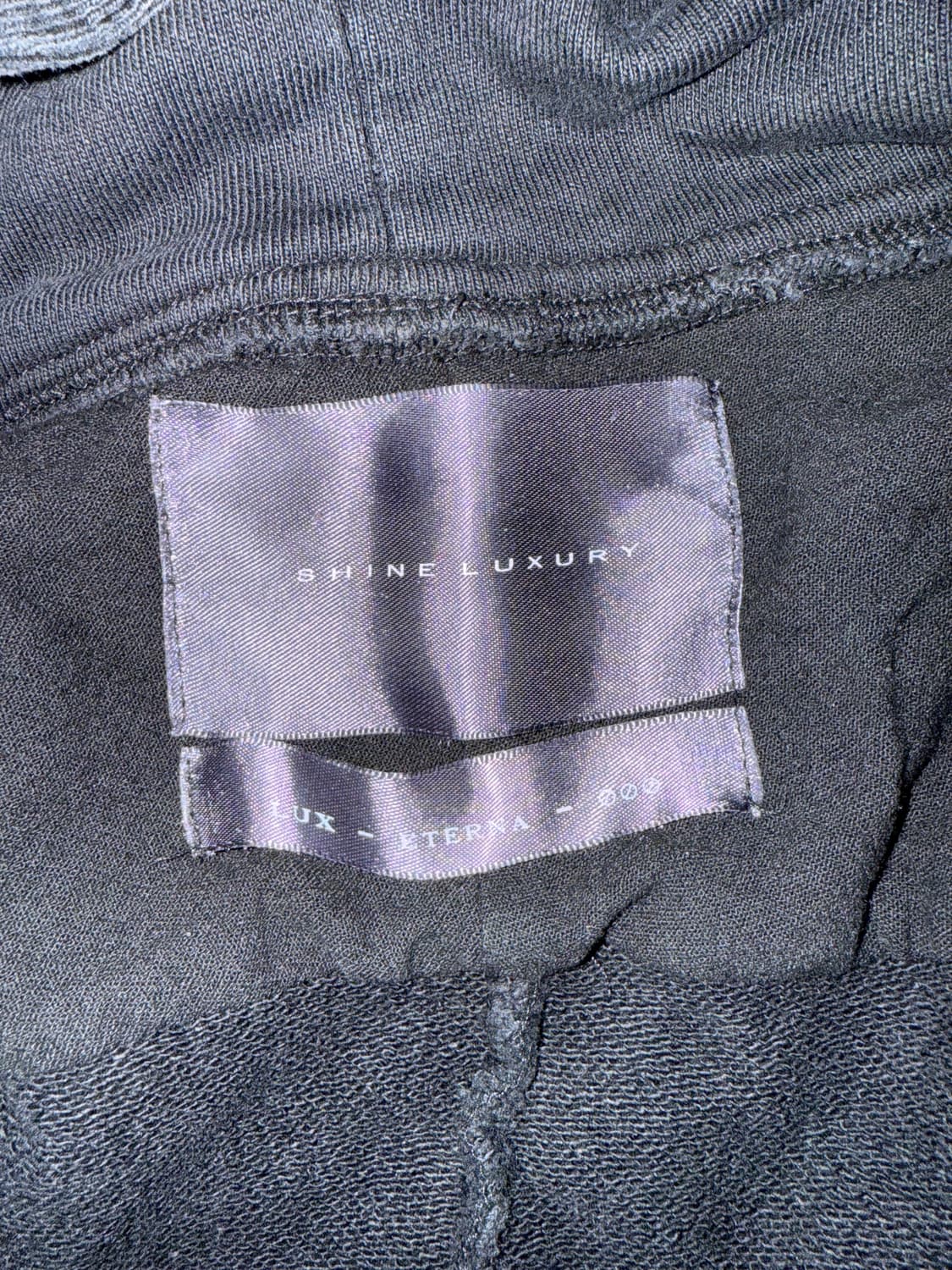 샤인 럭셔리 보조마네 인서티드 지퍼 후드 기모 티셔츠 상품이미지6