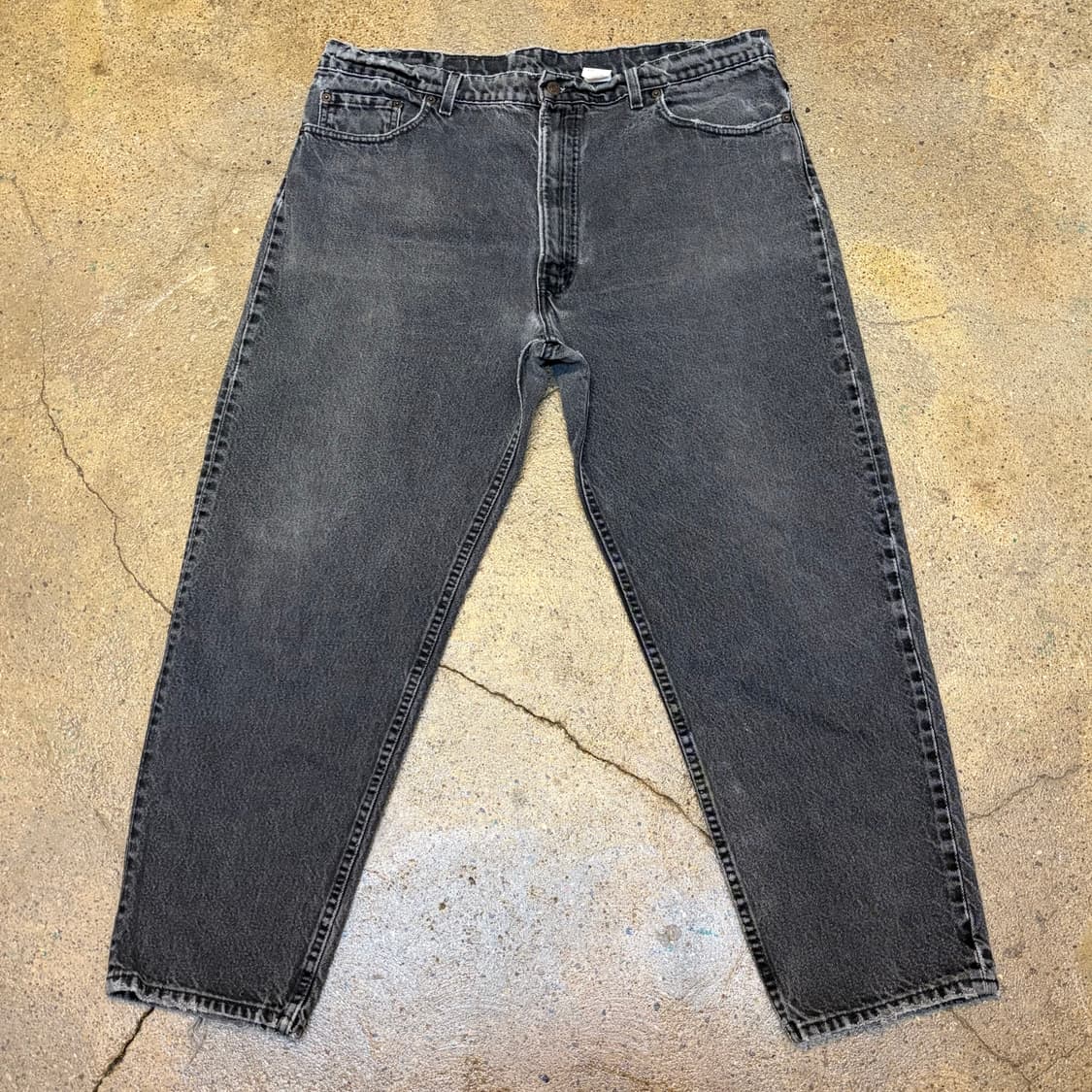 90s Made in USA 빈티지 리바이스 빅사이즈 흑청 블랙진  상품이미지1