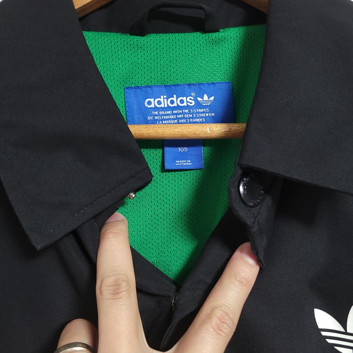 (105) ADIDAS 아디다스 블랙 코치 자켓 점퍼 상품이미지3