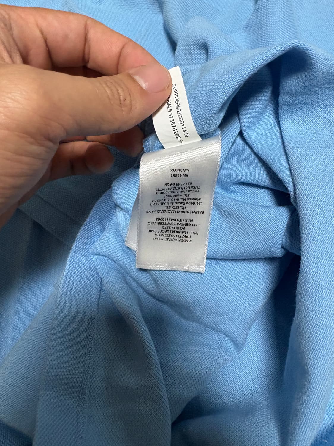 폴로 긴팔티 하늘색 상품이미지4