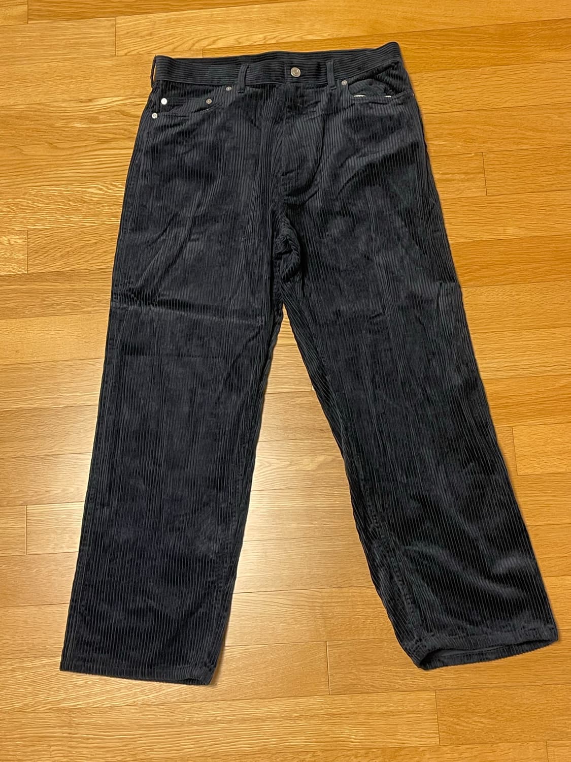 아르켓 다크 블루 루즈핏 코듀로이 팬츠 상품이미지3