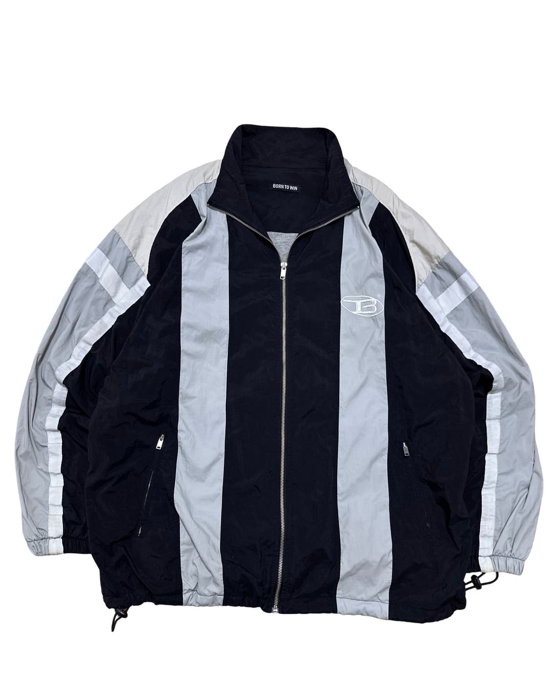 본투윈 블랙/실버 나일론 바람막이 상품이미지1