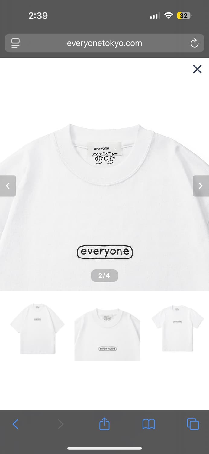 Everyone Tokyo j.30000 스케치 로고 티셔츠 XL 상품이미지3