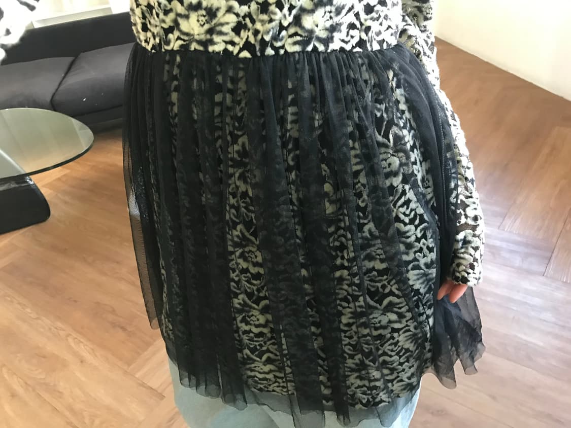 vintage pattern lace one-piece 상품이미지5