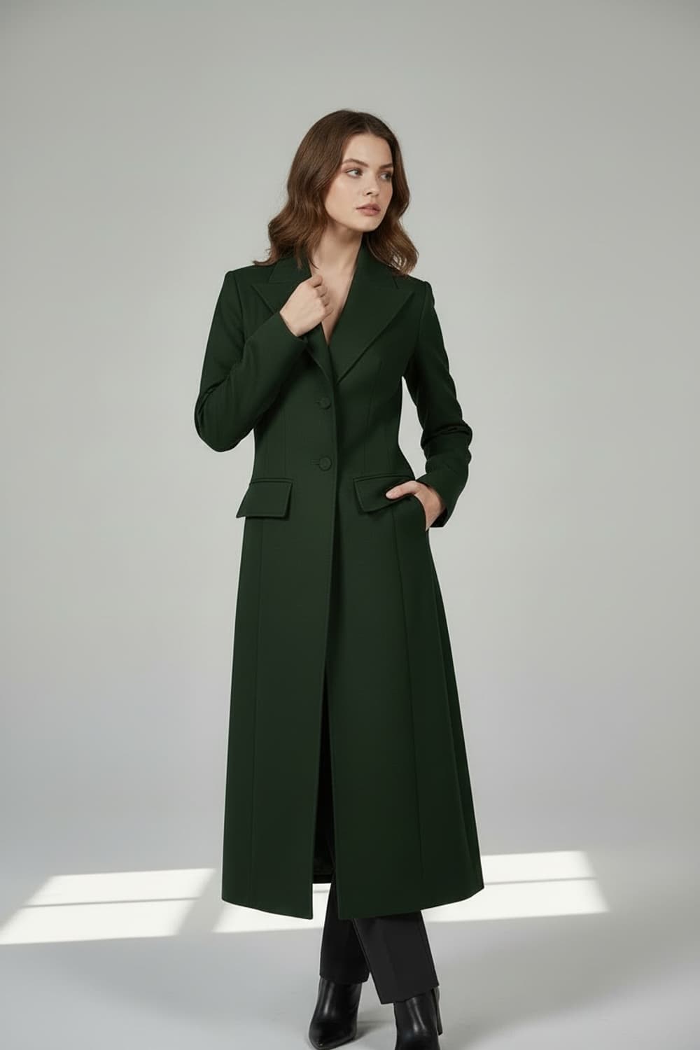 버버리 울 롱코트(UK4/44) 상품이미지1