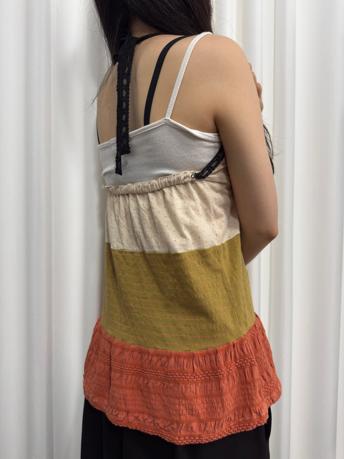 dot design sleeveless 상품이미지3