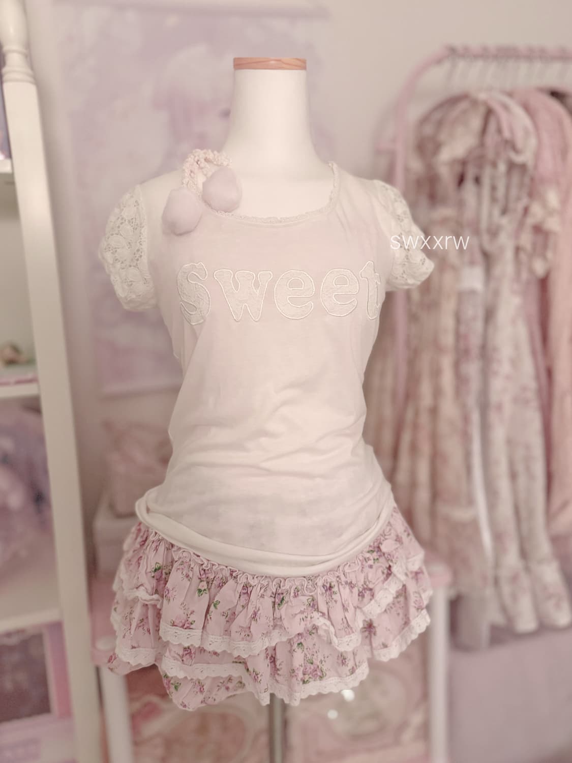 리즈리사 sweet 핀터깔 대장 반팔티 라떼갸루 히메카지 로걀 모리달천 상품이미지2