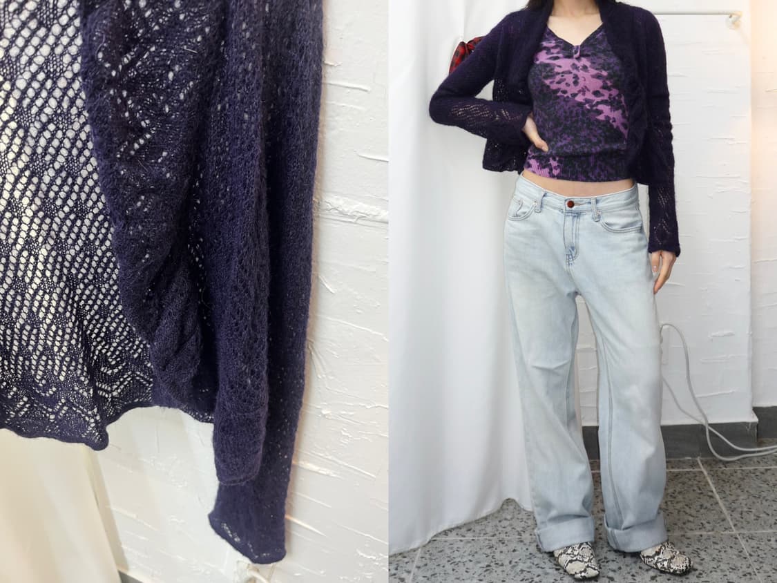 deep purple knit bolero 상품이미지1
