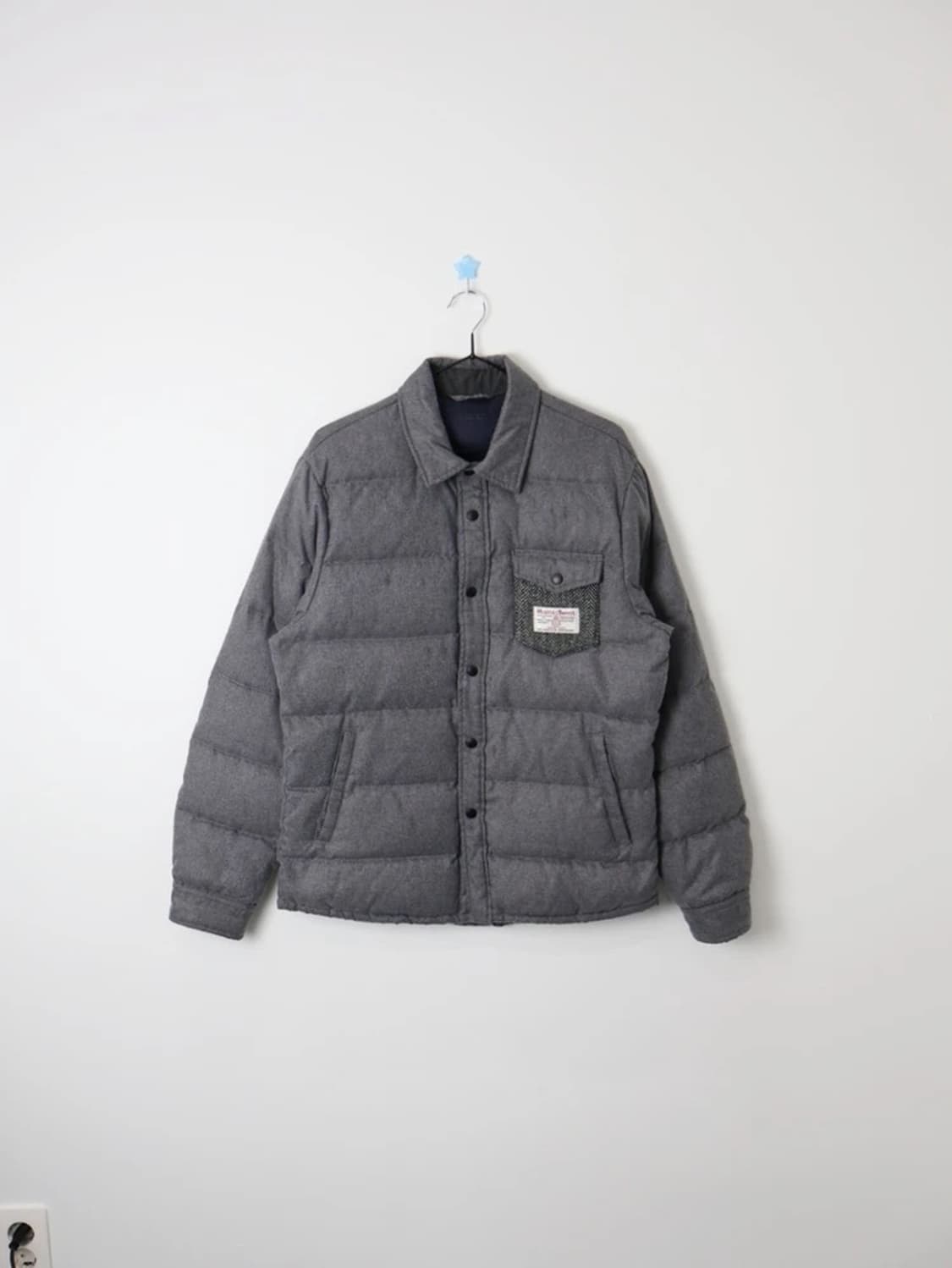 CLOSSHI Harris Tweed Pocket Quilted Down 상품이미지1