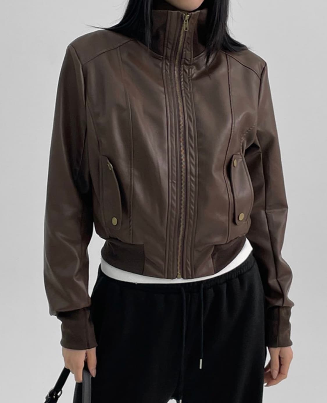 블랙업 가죽자켓 상품이미지1