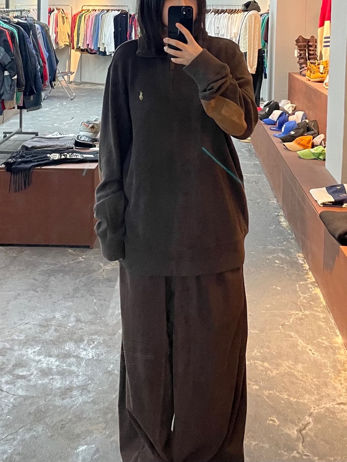 폴로랄프로렌 엘보패치 하프집업 니트 H1007 상품이미지1