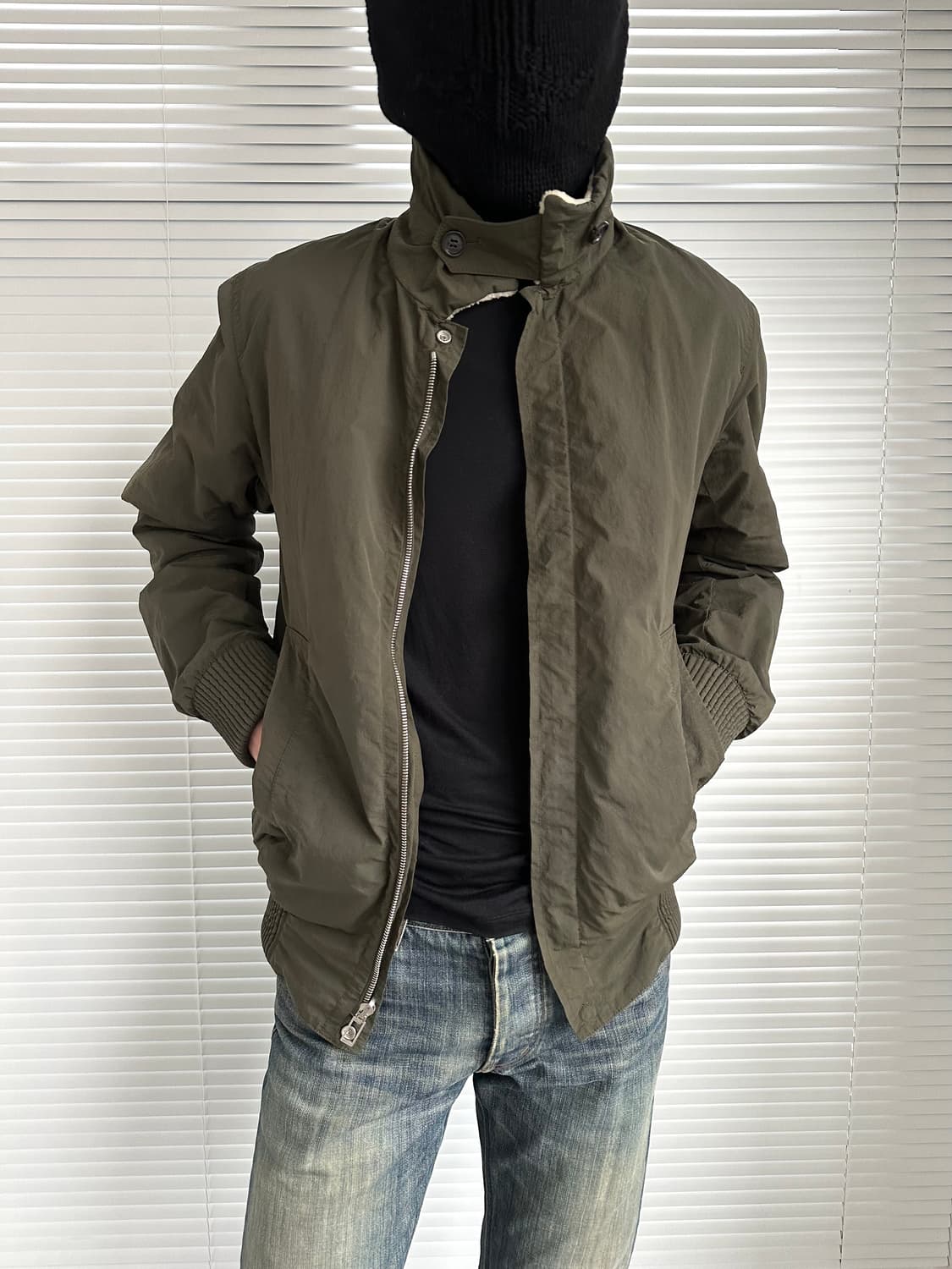 디올 옴므 12AW 런웨이 리버서블 카키 봄버 상품이미지4