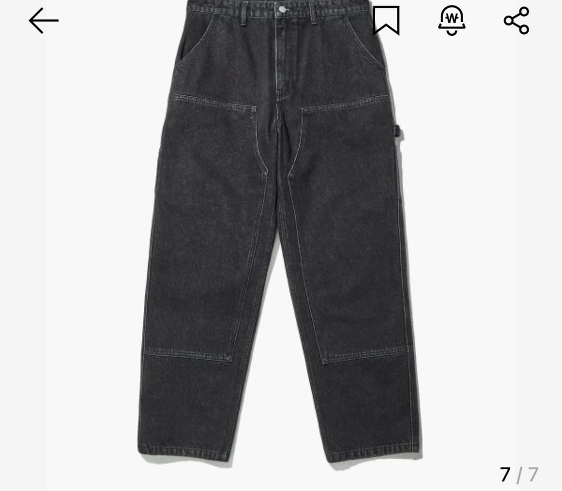 아웃스탠딩 더블니 데님팬츠 상품이미지1